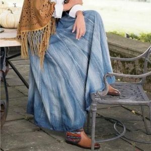 Soft Surroundings Blue Maxi Skirt